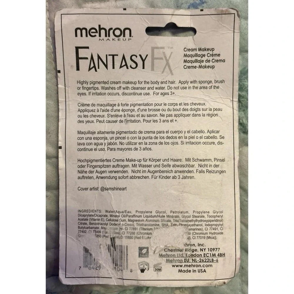 NEW Mehron Fantasy FX Cream Makeup, Yellow